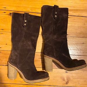 Authentic UGG Josie Brown Suede Platform Boots